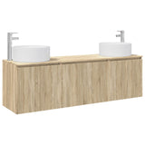 Bathroom Cabinet Set 3 pcs Sonoma Oak 49.5 x 44.5 x 65.5 cm 3405729