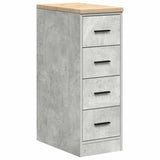Garage Storage Cabinet Concrete Grey 30x51x85 cm Solid Wood Pine 860583