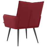 Armchair Wine Red Faux Leather 42047739