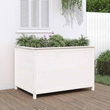 Garden Raised Bed White 119.5x82.5x78 cm Solid Wood Pine 825311