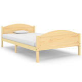 Bed Frame without Mattress Solid Pine Wood 120x200cm 322028