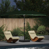 Garden Parasol Green 385 x 209 x 244 cm Polyester 42003284