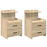 Bedside Cabinets 2 pcs with 2 Drawers Sonoma Oak 40x36.5x62 cm 858637