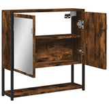 Bathroom Mirror Cabinet Smoked Oak 60x16x60 cm Engineered Wood 842423
