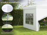3 x 3m Pop Up Gazebo, Wedding Party Canopy Tent Marquee with Carry Bag and Windows, White T3398P315900