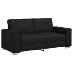 ZNTS Black Loveseat Sofa - 140 cm Faux Leather 4105056