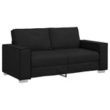 ZNTS Black Loveseat Sofa - 140 cm Faux Leather 4105056