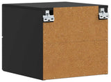 Wall-Mounted Bedside Cabinet Black 34.5 x 33 x 40 cm 898807