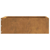 Lawn Edging 6 pcs Rusty 40 x 40 x 13 cm Weathering Steel 874715