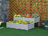 Set of 4 26L Garden Raised Bed Elevated Patio Flower Plant Planter Box PP Vegetables Planting T3398P313625