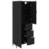 Highboard Black Oak 69.5 x 34 x 180 cm Engineered Wood 3416137