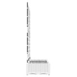 Garden Planter 2 pcs White 80 x 40 x 125.5 cm Plastic 42002905