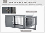 Furniture Style Dog Crate for Small and Medium Dogs, End Table Pet Cage with Two Lockable Doors T3398P376407
