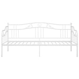 Sofa Bed Frame White Powder-Coated Metal 90x200 cm 324762
