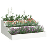 Garden Planter White 90 x 90 x 35 cm Cold-rolled Steel 865835
