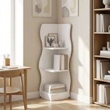 Corner Shelf with Shelf White 34 x 33 x 102 cm Engineered Wood 899936