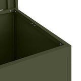 Garden Storage Cushion Box Steel 55 x 50.5 x 50 cm Olive Green 874577