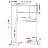 Highboard Old Wood 60x36x110 cm Engineered Wood 857460