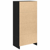 Cabinet with Drawer Black Oak 55.5x34x119.5 cm Engineered Wood 861644