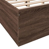 Bed Frame without Mattress Brown Oak 135x190 cm Double 3281041