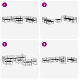 Outdoor Sofa Set 8 pcs White 3386148