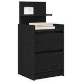 Bedside Cabinet with 2 Drawers Black 38x34x80 cm 861357