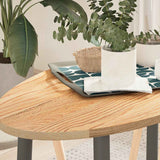 Table Top 100x50x2 cm Solid Wood Oak Oval 4009038