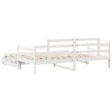 Daybed with Trundle and Drawers without Mattress White 90x200 cm 3302238