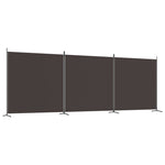 ZNTS 3-Panel Room Divider Brown 525x180 cm Fabric 350279