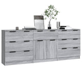 3 Piece Sideboards Grey Sonoma Engineered Wood 3115802