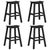 Garden Bar Set 4 pcs Black HDPE 3335805
