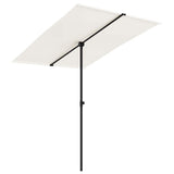 Garden Parasol with Aluminium Pole 2x1,5 m Sand White 47337
