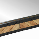 Mirror Black and Brown 90 x 2 x 50 cm Solid Wood Acacia 374118