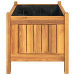 ZNTS Garden Planter with Liner 54x31x30 cm Solid Wood Acacia 366429