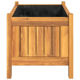 ZNTS Garden Planter with Liner 54x31x30 cm Solid Wood Acacia 366429