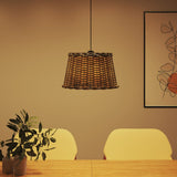 Ceiling Lamp Shade Brown 45x28 cm Wicker 364378