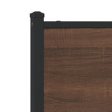Metal Bed Frame without Mattress Brown Oak 193x203 cm 3301411