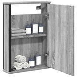 Bathroom Mirror Cabinet Grey Sonoma 42x12x60 cm Engineered Wood 842434