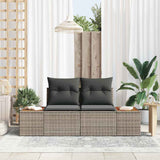 Garden Sofa Grey 184 x 62 x 85cm Poly Rattan 42006819