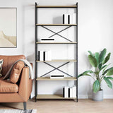 Bookshelf Sonoma Oak 80 x 30 x 189.5 cm Engineered Wood 868408