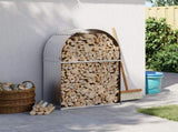 Log Holder Silver 80x45x120 cm Galvanised Steel 364589