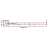 Garden Fence with Spear Top Steel 1426x75 cm Black 277710