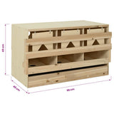 Chicken Laying Nest 3 Compartments 96x40x45 cm Solid Pine Wood 170656