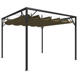 Garden Gazebo with Retractable Roof 3x3 m Taupe 180 g/m 312220