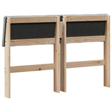 Upholstered Headboard Light Grey 120 cm Solid Pine Wood 879129