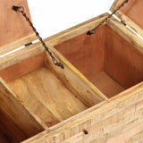 247327 Coffee Table Solid Mango Wood 80x40x35 cm