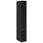 Wardrobe Black 30x50x200 cm Engineered Wood 3307739