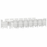 Garden Dining Set with Cushions with Cushion 17 pcs White PP 3378663