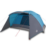 Camping Tent with Porch 4-Person Blue Waterproof 94416