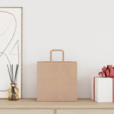 Paper Bags 250 pcs with Handles Brown 26x17x25 cm 4101815